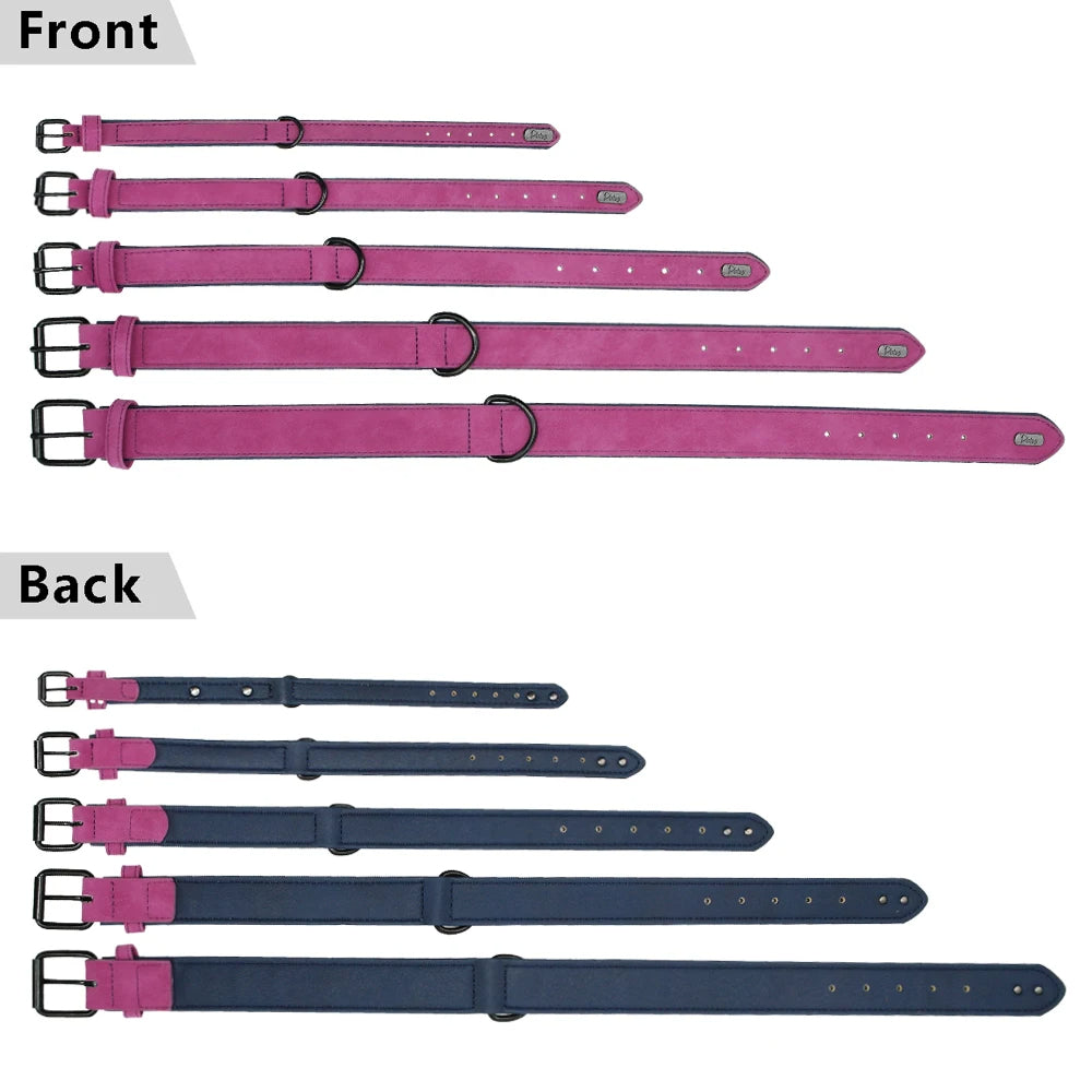 HUNDEHALSBAND FÜR GROSSE HUNDE WEICHES SANFTES LEDER SCHMEICHELT DEM FELL IHRES HUNDES