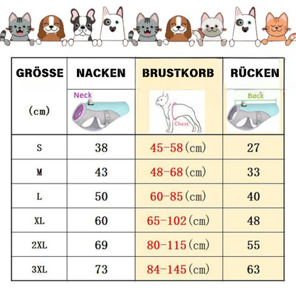 HUNDE KÜHLWESTE MIT UV SCHUTZ REFLEKTIEREND