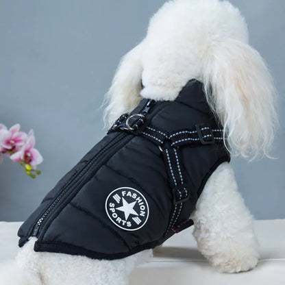 HUNDEMANTEL HUNDEJACKE MIT GESCHIRR