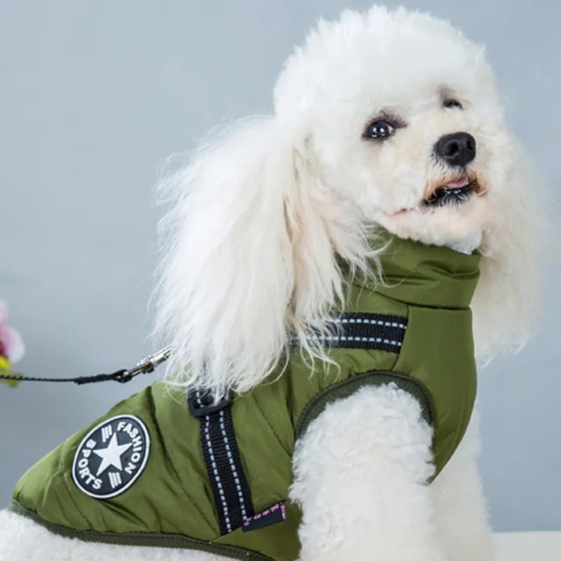 HUNDEMANTEL HUNDEJACKE MIT GESCHIRR