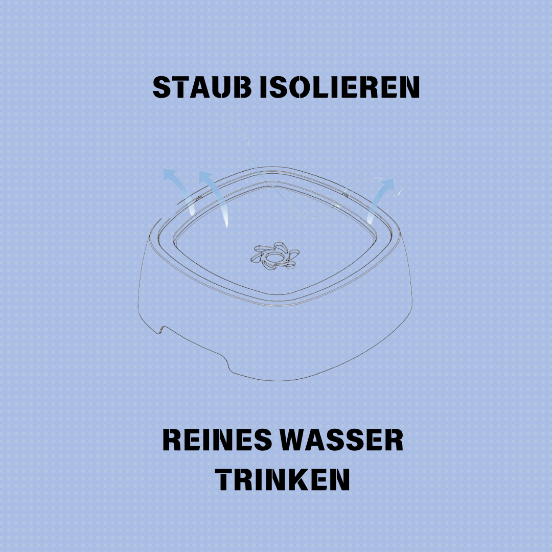 AUSLAUFSICHERER FRESS/TRINKNAPF FÜR ZUHAUSE UND UNTERWEGS  (1 LITER)