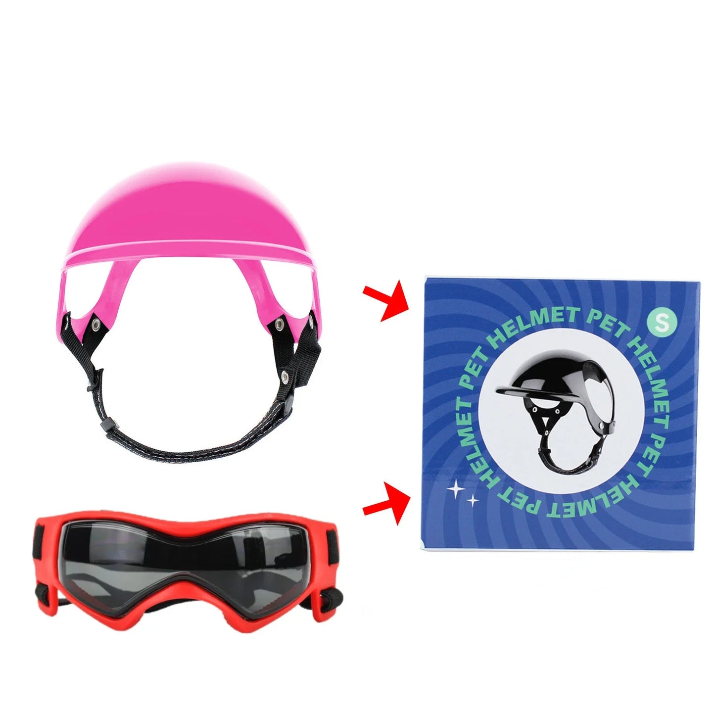 Hundebrille mit Helm