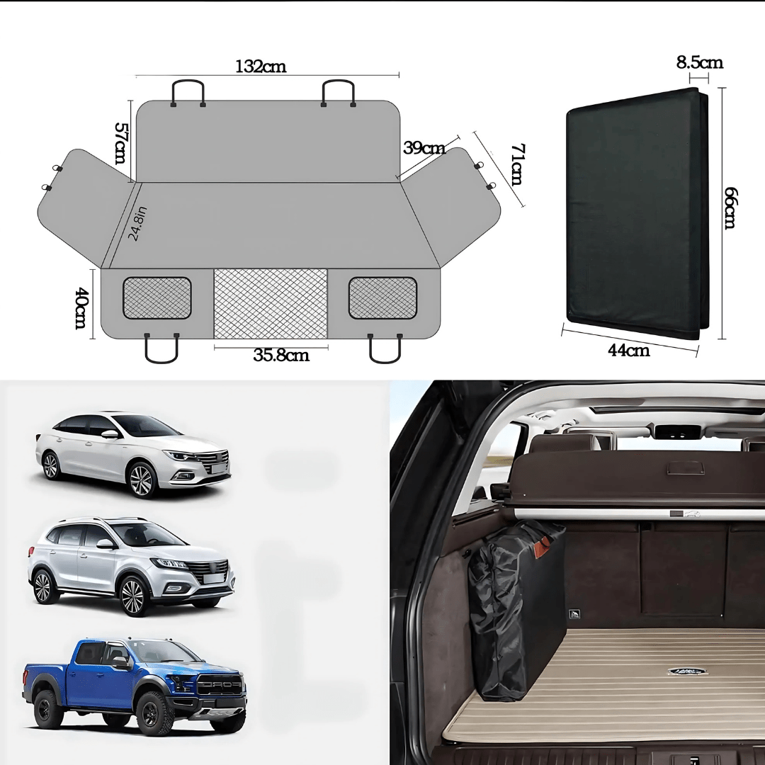 Autohundesitzbezug Autositzverlängerung mit hartem Boden - eddy shop