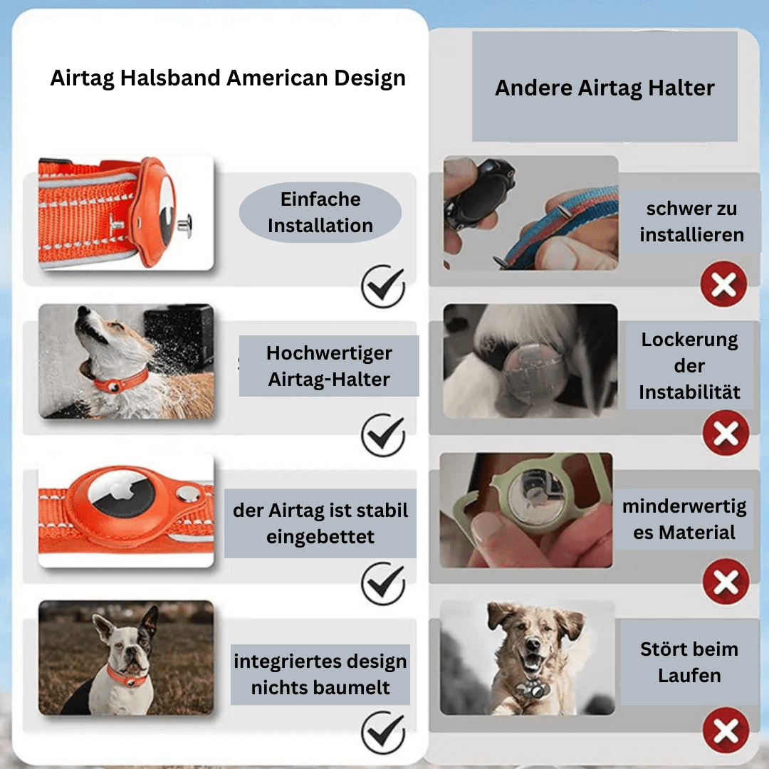 HUNDEHALSBAND MIT AIRTAG HÜLLE - eddy shop